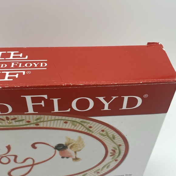 Fitz & Floyd Santa’s Forest Friends sentiment tray 9x6” new open box - Picture 7 of 10